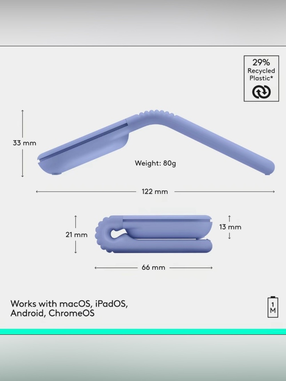 Logitech Foldable Wireless Mouse - Picture 3 of 9